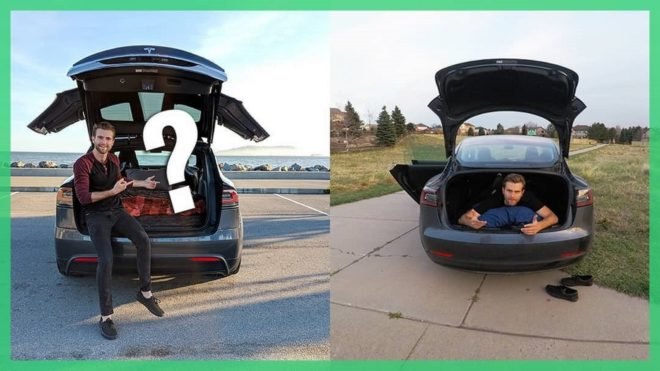 Nico Nevolo of TeslaVanLife in a Tesla Model X and Model 3
