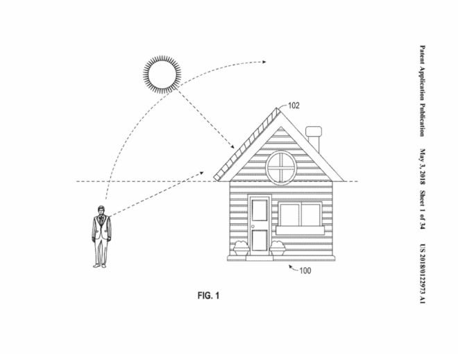 Tesla solar roof patent illustration