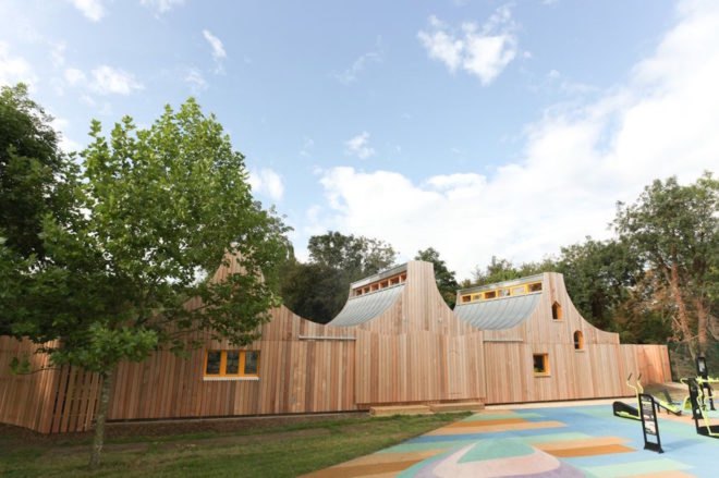 exterior The Wooden Classroom by Studio Weave