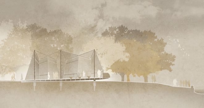 Graphic design of the sections of the chapel