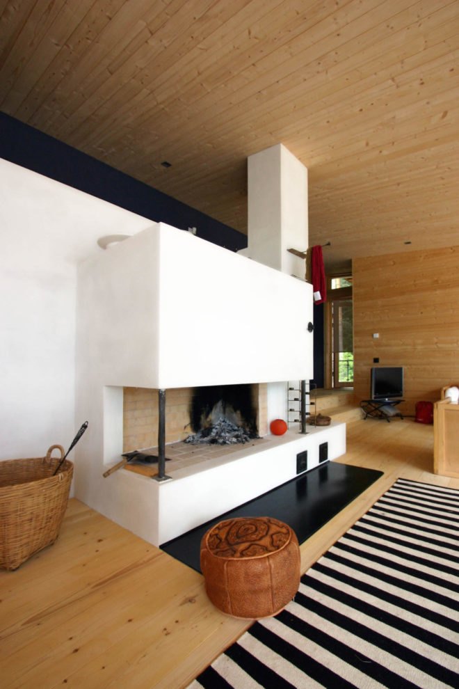 Fireplace Villa Kaislaranta by RESORTUM and OSUMA Architects