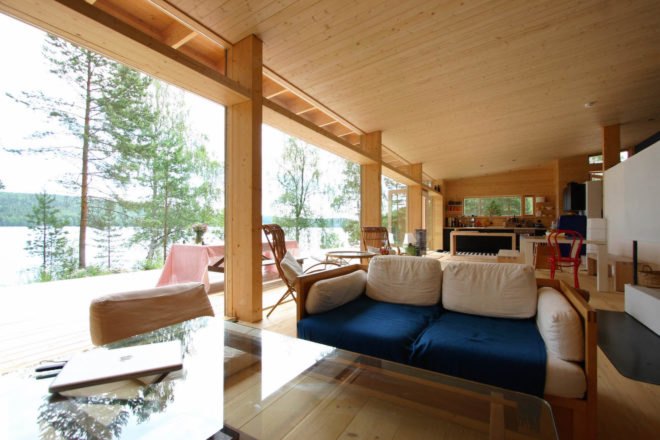 living room Villa Kaislaranta by RESORTUM and OSUMA Architects
