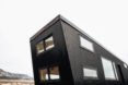 slanted design for Black RV on wheels