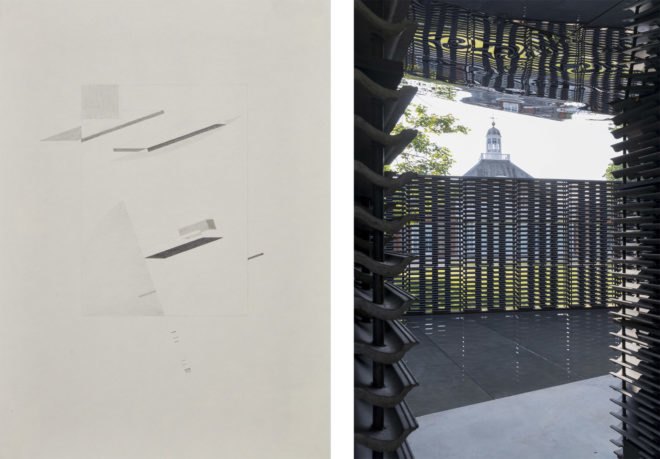 Drawing of the serpentine pavilion