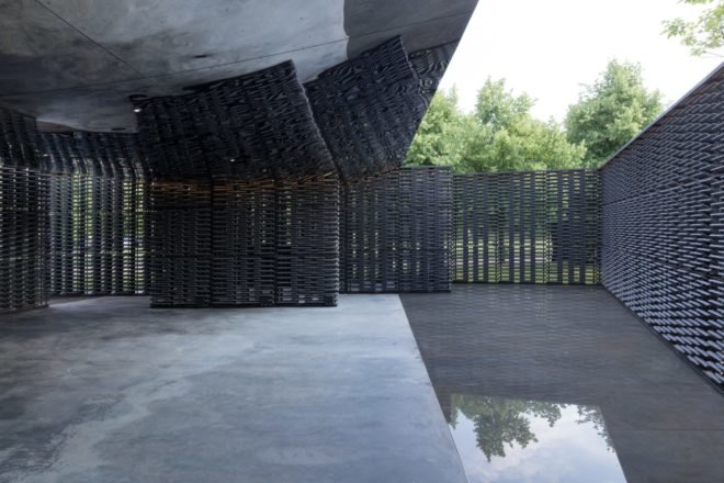 interior courtyard with pool