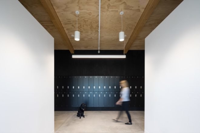 Hallway leading to locker area