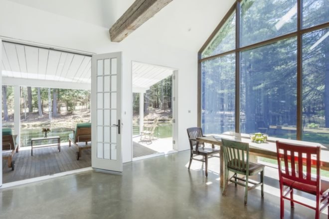 french doors opened to the veranda