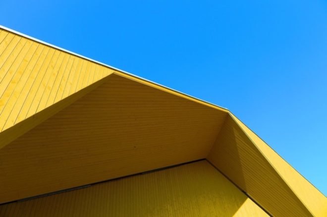 close up of yellow roof
