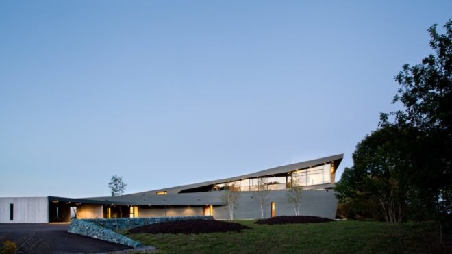 Side view of the concrete house