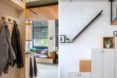 a closet and storage area under stairs