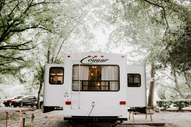 white cougar camper