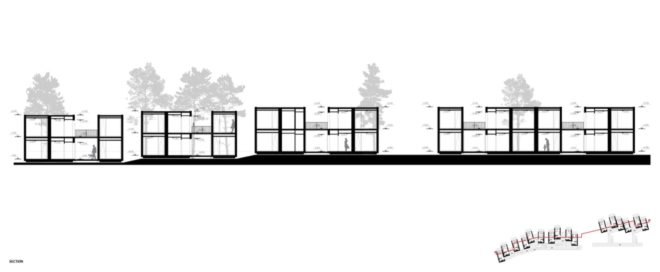 Graphic design of the hotel's structure