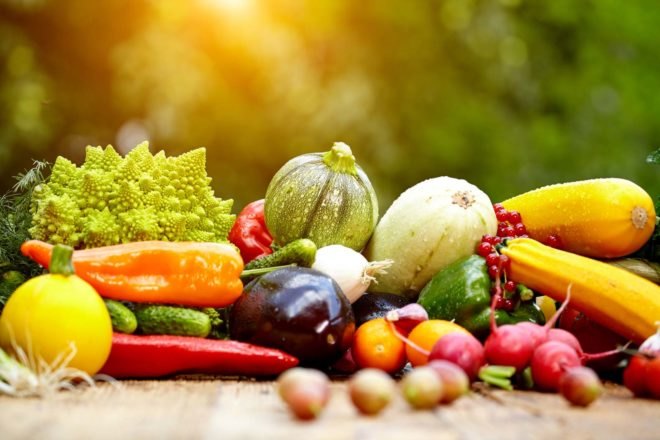 A brightly colored assortment of vegetables