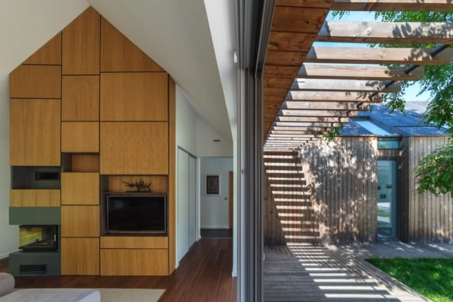 Sliding door in the living room