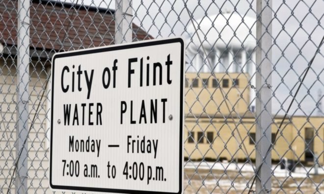 City of Flint Water Plant sign