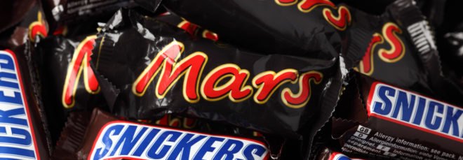 Mars and Snickers candy bars