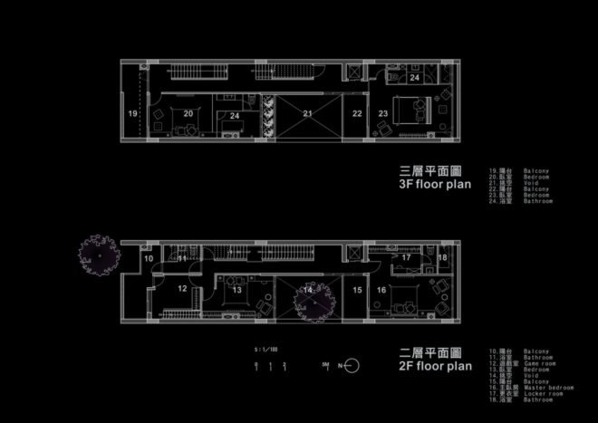 black and white floor plan of the upper floors