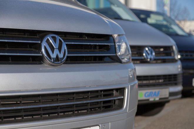 Volkswagen logo on a car