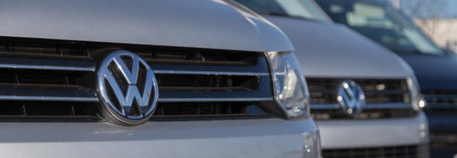 Volkswagen logo on a car