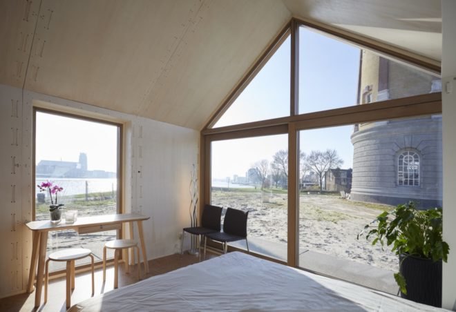 bedroom looking out through large window