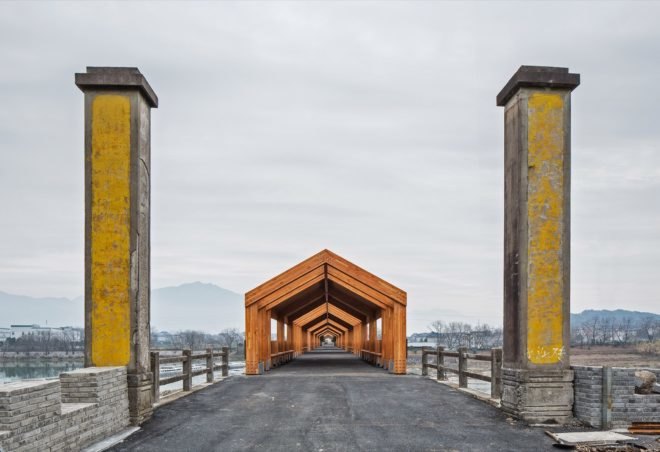 front of the bridge