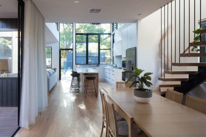 Dining area and kitchen