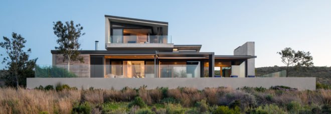 modern home with large windows