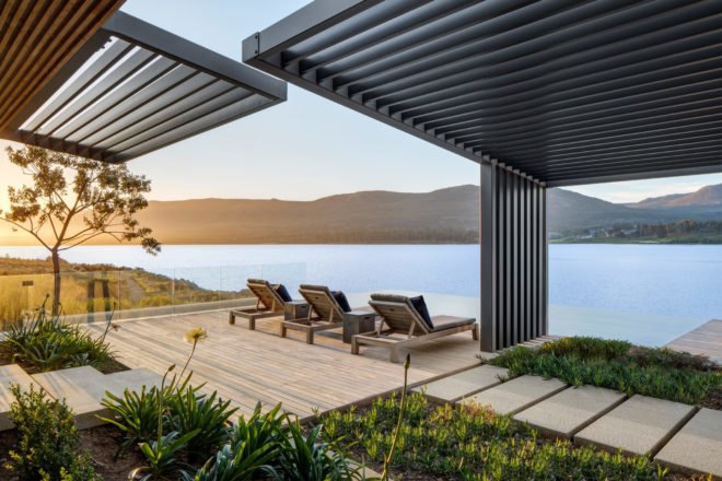 patio overlooking cove