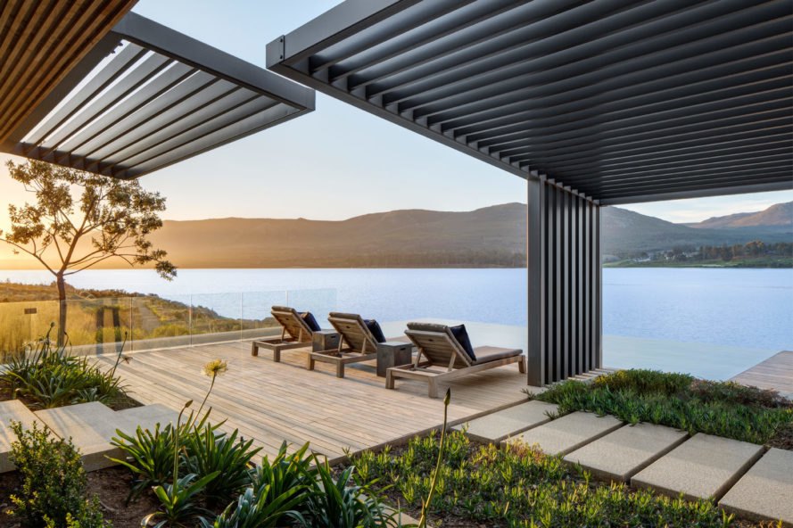 patio overlooking cove