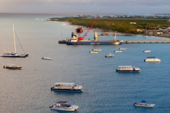 Several boats on the ocean