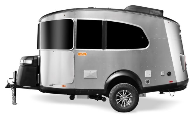 side view of airstream basecamp x trailer