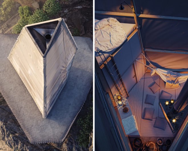 upclose shot of triangular structure