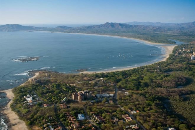 aerial view of an ocean cove