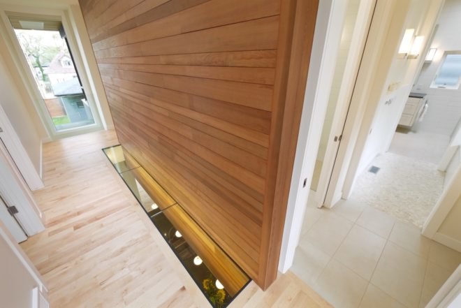 glass floor in hallway on second floor