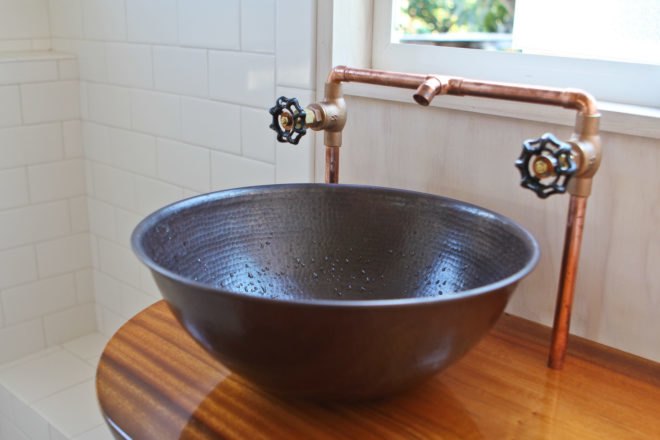 large bowl as sink