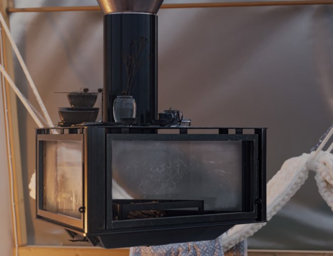 a hanging stove