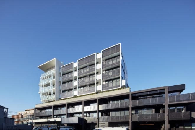 exterior of modern apartment building