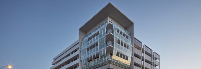 exterior of modern apartment building