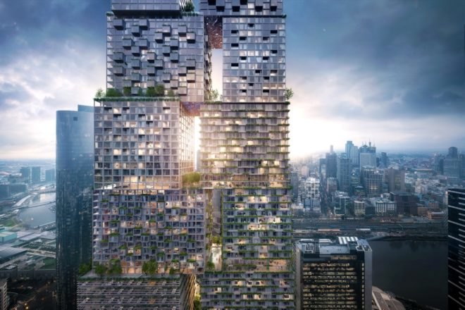 side view of proposed skyscraper