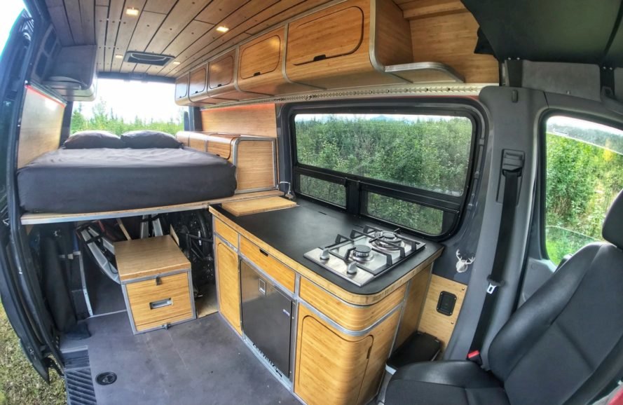 interior space of converted van