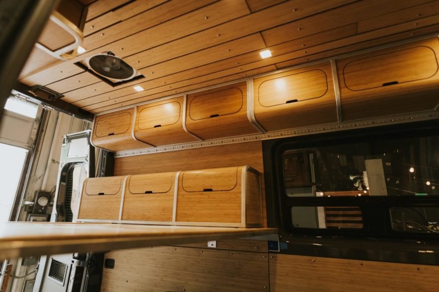 storage space in converted van