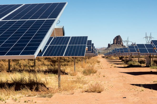 solar panels in California desert
