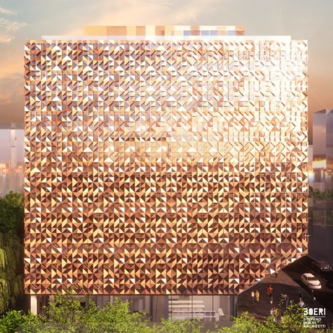 close up of aluminum-clad exterior