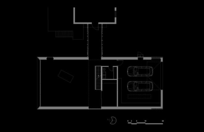 floor plan of studio and garage