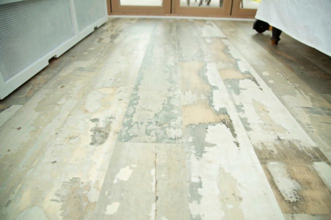 weathered hardwood flooring