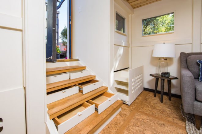 stairs that pull out as storage