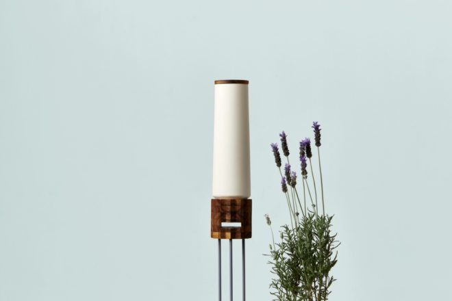 white and wood shelter near lavender