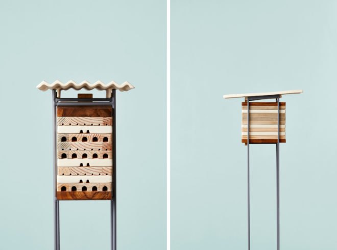 small rectangular shelter for bees