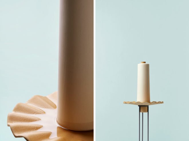 tall white shelter with water feeder for bees