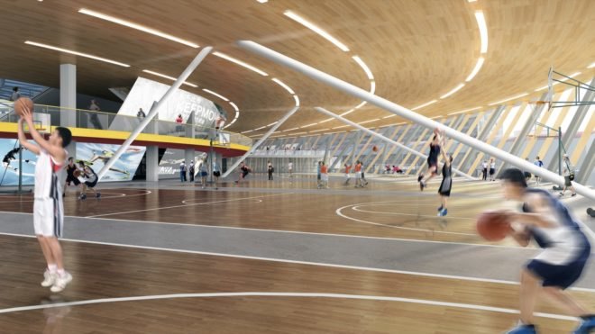 interior of the stadium